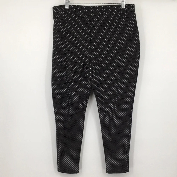 Chico's Black White Dot-Print Crop Leggings Womens 2 Large Pull On - Picture 5 of 14